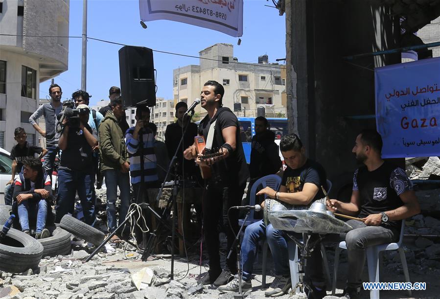 MIDEAST-GAZA-MUSIC-ANTI-ISRAEL MESSAGE