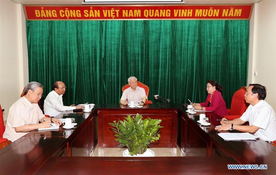 VIETNAM-HANOI-NGUYEN PHU TRONG-MEETING