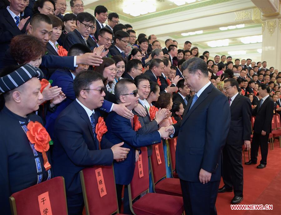 CHINA-BEIJING-XI JINPING-ROLE MODELS WITH DISABILITIES-OUTSTANDING SUPPORTERS-MEETING (CN)