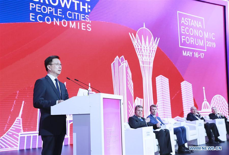 KAZAKHSTAN-NUR-SULTAN-HAN ZHENG-ASTANA ECONOMIC FORUM