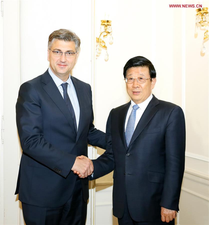 CROATIA-ZAGREB-CHINA-ZHAO KEZHI-MEETING