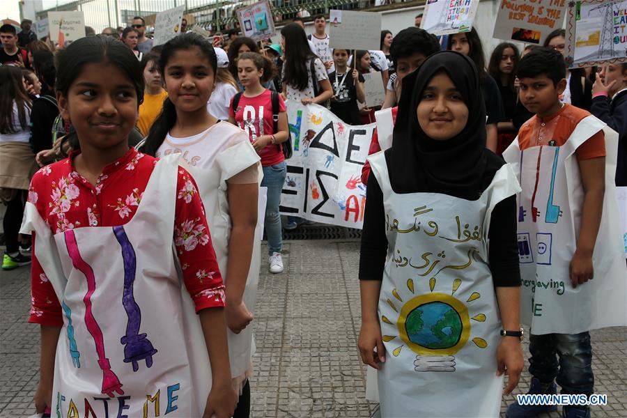 GREECE-ATHENS-STUDENTS-DEMONSTRATION-CLIMATE CHANGE