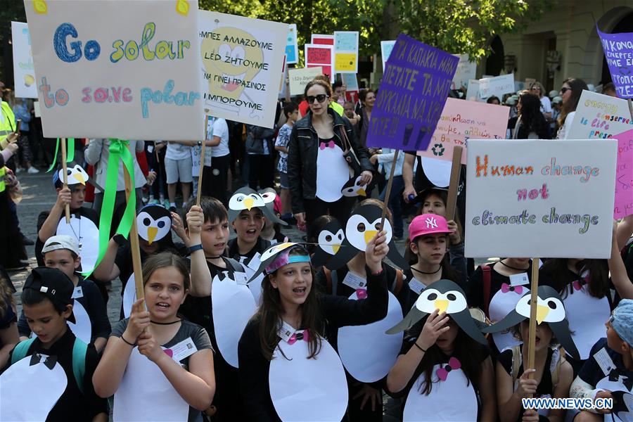 GREECE-ATHENS-STUDENTS-DEMONSTRATION-CLIMATE CHANGE