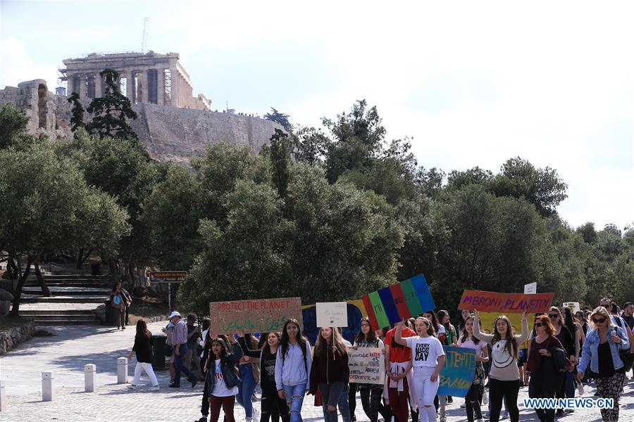 GREECE-ATHENS-STUDENTS-DEMONSTRATION-CLIMATE CHANGE