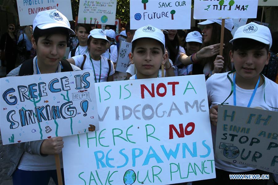 GREECE-ATHENS-STUDENTS-DEMONSTRATION-CLIMATE CHANGE