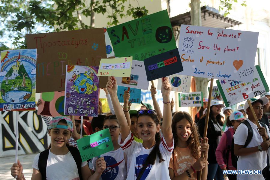 GREECE-ATHENS-STUDENTS-DEMONSTRATION-CLIMATE CHANGE