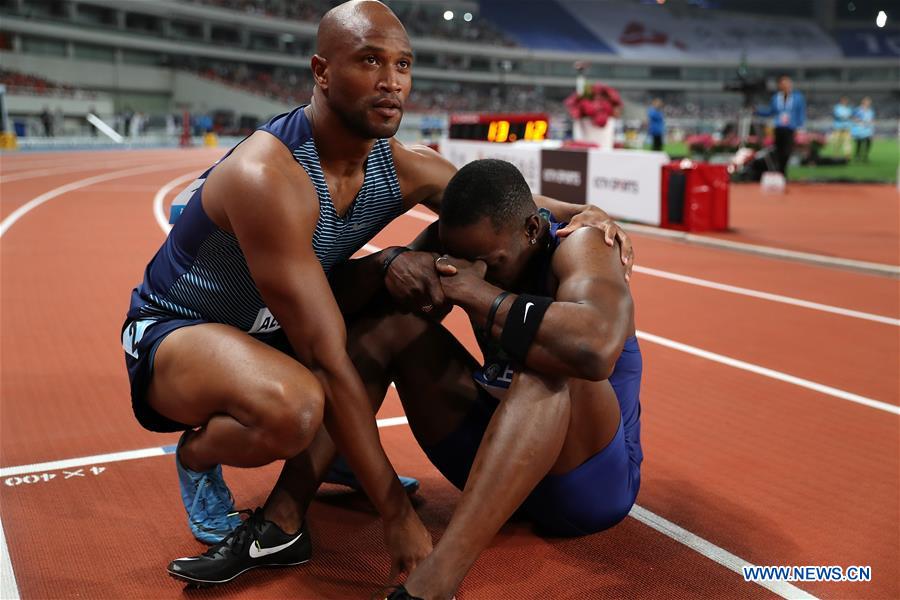 (SP)CHINA-SHANGHAI-ATHLETICS-IAAF-DIAMOND LEAGUE-MEN'S 110M HURDLES (CN)