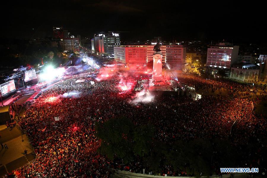 (SP)PORTUGAL-LISON-SOCCER-PORTUGUESE LEAGUE-BENFICA-CELEBRATION