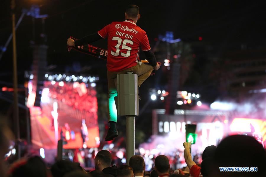 (SP)PORTUGAL-LISON-SOCCER-PORTUGUESE LEAGUE-BENFICA-CELEBRATION