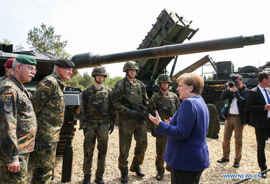 GERMANY-MUNSTER-MERKEL-NATO-RAPID REACTION FORCE-VISIT