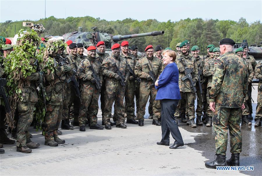 GERMANY-MUNSTER-MERKEL-NATO-RAPID REACTION FORCE-VISIT