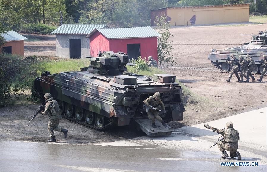 GERMANY-MUNSTER-MERKEL-NATO-RAPID REACTION FORCE-VISIT