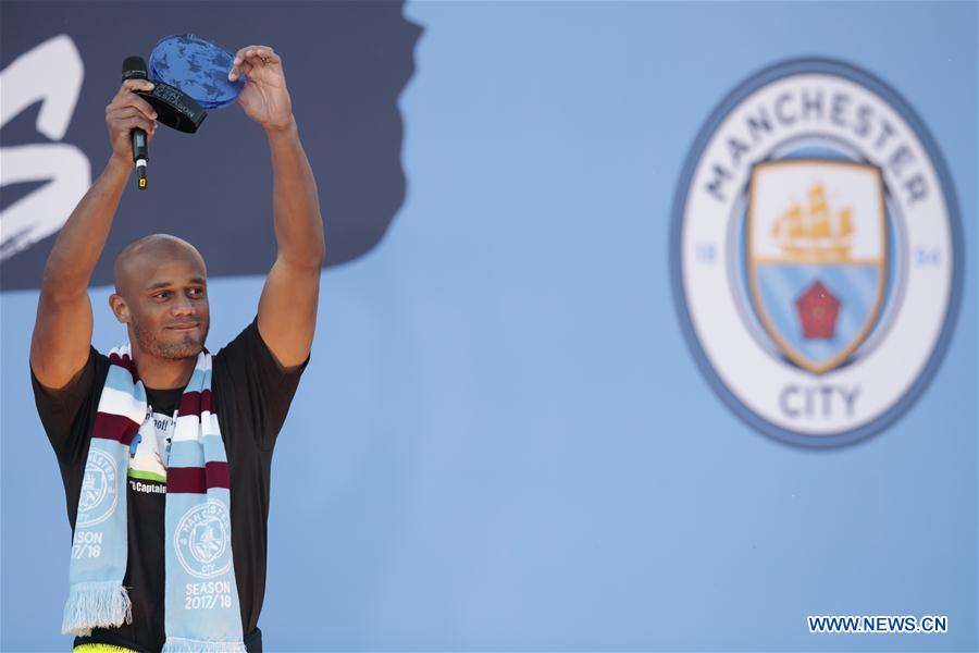 (SP)BRITAIN-MANCHESTER-ENGLISH PREMIER LEAGUE-MANCHESTER CITY CELEBRATIONS 