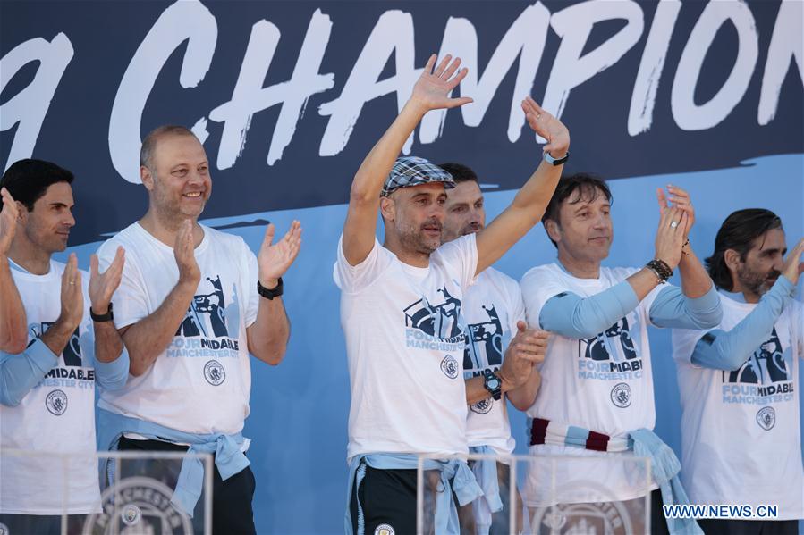 (SP)BRITAIN-MANCHESTER-ENGLISH PREMIER LEAGUE-MANCHESTER CITY CELEBRATIONS 