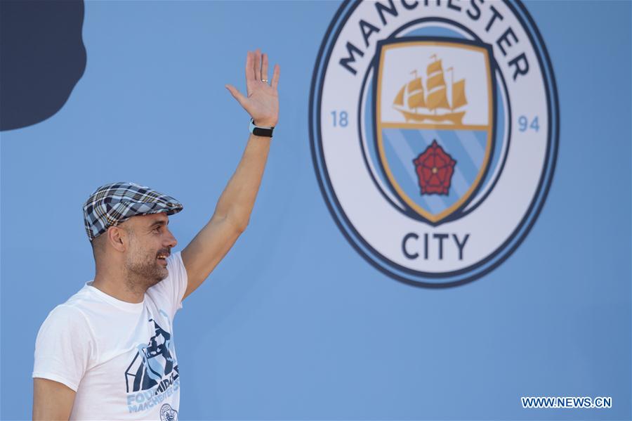 (SP)BRITAIN-MANCHESTER-ENGLISH PREMIER LEAGUE-MANCHESTER CITY CELEBRATIONS 