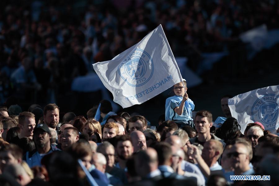 (SP)BRITAIN-MANCHESTER-ENGLISH PREMIER LEAGUE-MANCHESTER CITY CELEBRATIONS 