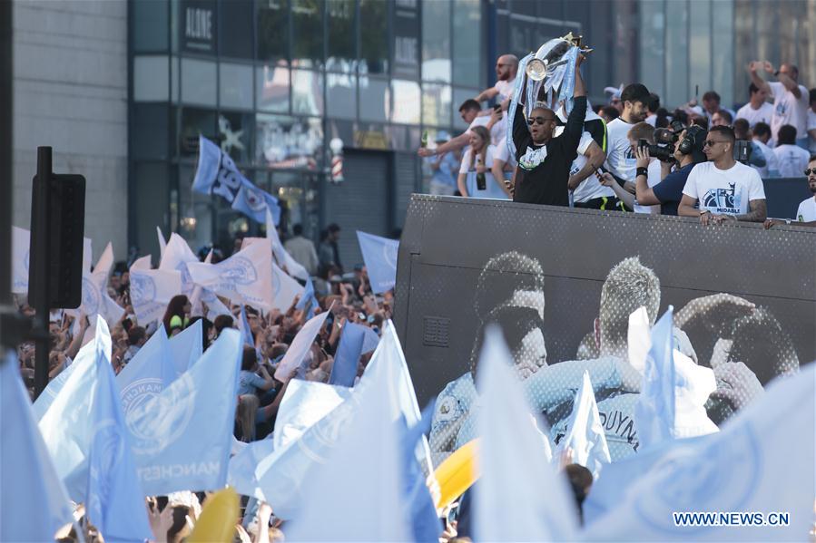 (SP)BRITAIN-MANCHESTER-ENGLISH PREMIER LEAGUE-MANCHESTER CITY CELEBRATIONS 