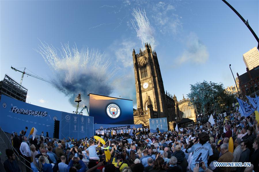 (SP)BRITAIN-MANCHESTER-ENGLISH PREMIER LEAGUE-MANCHESTER CITY CELEBRATIONS 