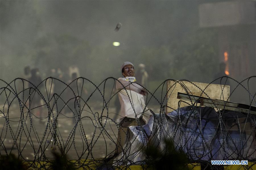 INDONESIA-JAKARTA-ELECTION-VIOLENT DEMONSTRATION