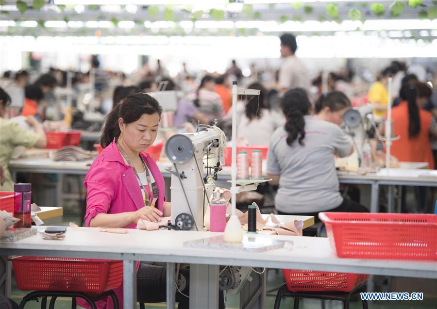 CHINA-HUBEI-POVERTY ALLEVIATION-SHOES MAKING WORKSHOP (CN)