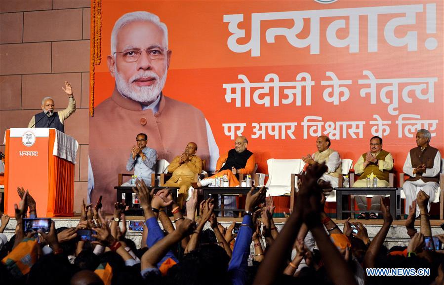 INDIA-NEW DELHI-GENERAL ELECTIONS-BJP-WINNING