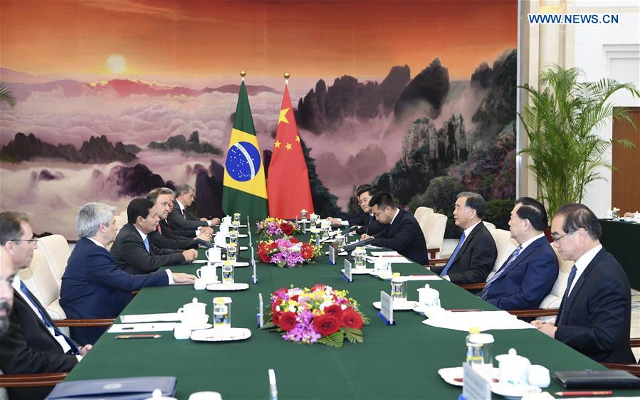 CHINA-BEIJING-WANG YANG-BRAZILIAN VICE PRESIDENT-MEETING (CN)