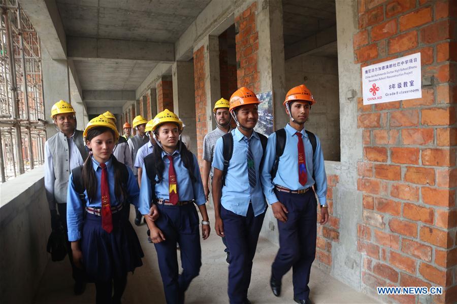 NEPAL-KATHMANDU-CHINA-AID-RECONSTRUCTION-SCHOOL