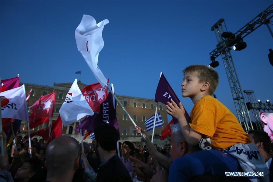 GREECE-ATHENS-TSIPRAS-PRE-ELECTION-RALLY