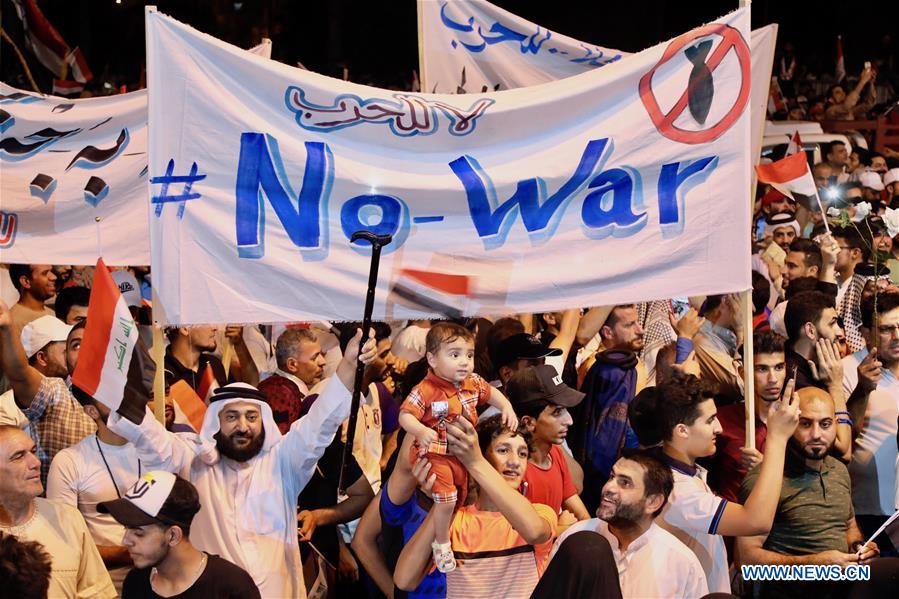 IRAQ-BAGHDAD-ANTI-WAR PROTEST