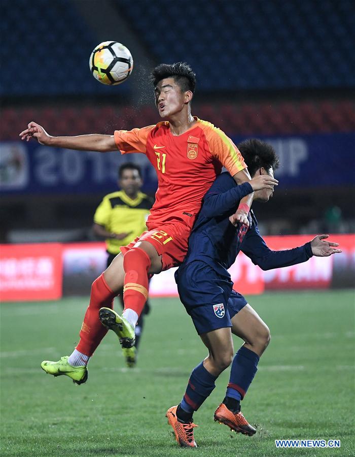 (SP)CHINA-CHENGDU-FOOTBALL-PANDA CUP INTERNATIONAL YOUTH TOURNAMENT-CHN U18 VS THA U18 (CN)