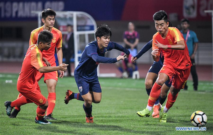 (SP)CHINA-CHENGDU-FOOTBALL-PANDA CUP INTERNATIONAL YOUTH TOURNAMENT-CHN U18 VS THA U18 (CN)
