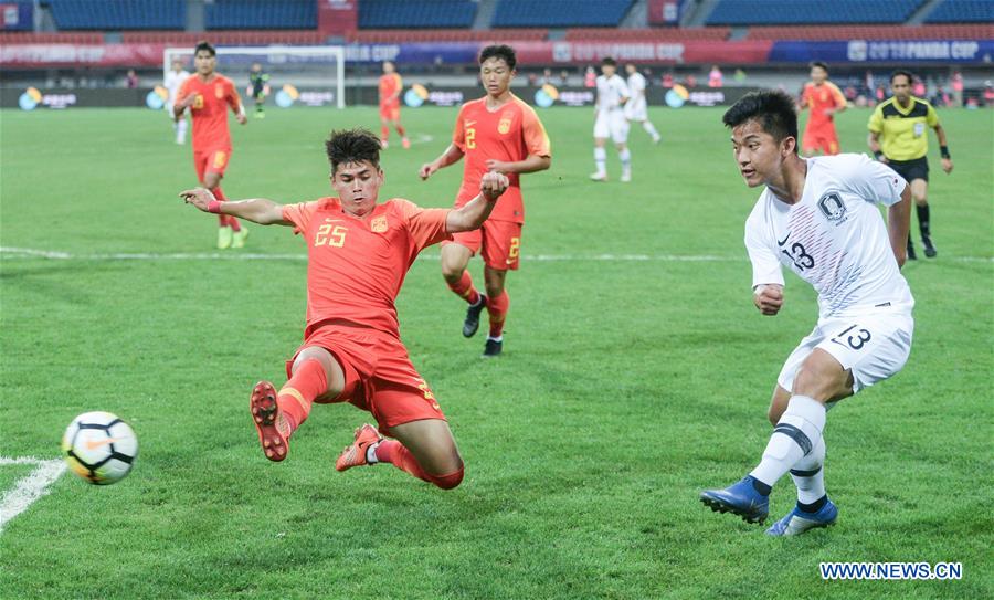 (SP)CHINA-CHENGDU-FOOTBALL-PANDA CUP INTERNATIONAL YOUTH TOURNAMENT-CHN U18 VS KOR U18 (CN)