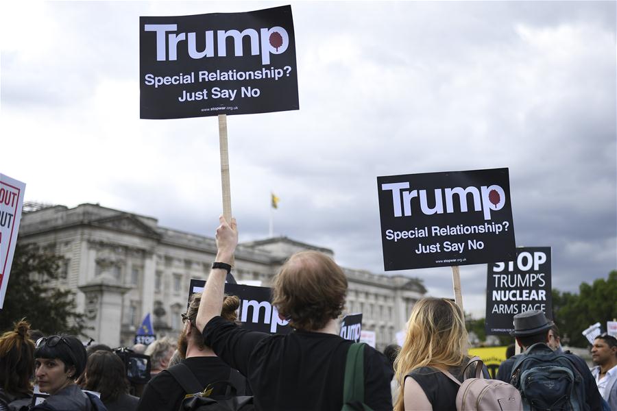 BRITAIN-LONDON-U.S.-TRUMP-PROTEST
