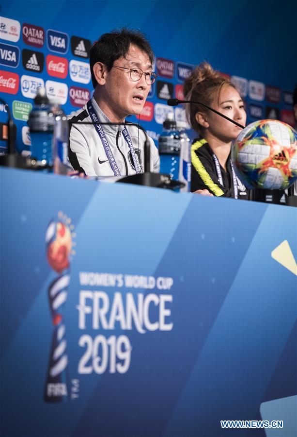(SP)FRANCE-PARIS-2019 FIFA WOMEN'S WORLD CUP-PRESS CONFERENCE-SOUTH KOREA