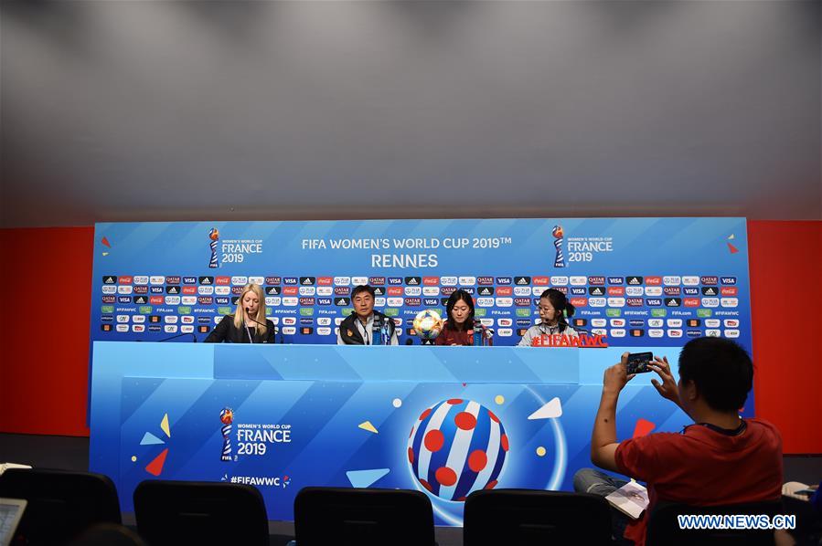 (SP)FRANCE-RENNES-2019 FIFA WOMEN'S WORLD CUP-CHINA-PRESS CONFERENCE