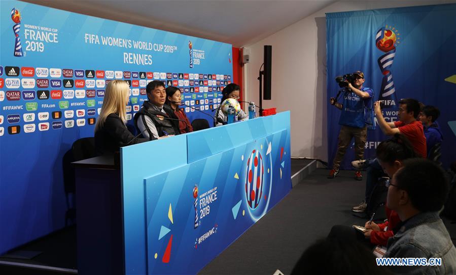 (SP)FRANCE-RENNES-2019 FIFA WOMEN'S WORLD CUP-CHINA-PRESS CONFERENCE