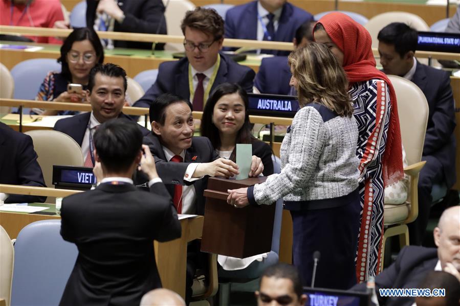 UN-GENERAL ASSEMBLY-NEW SECURITY COUNCIL MEMBERS