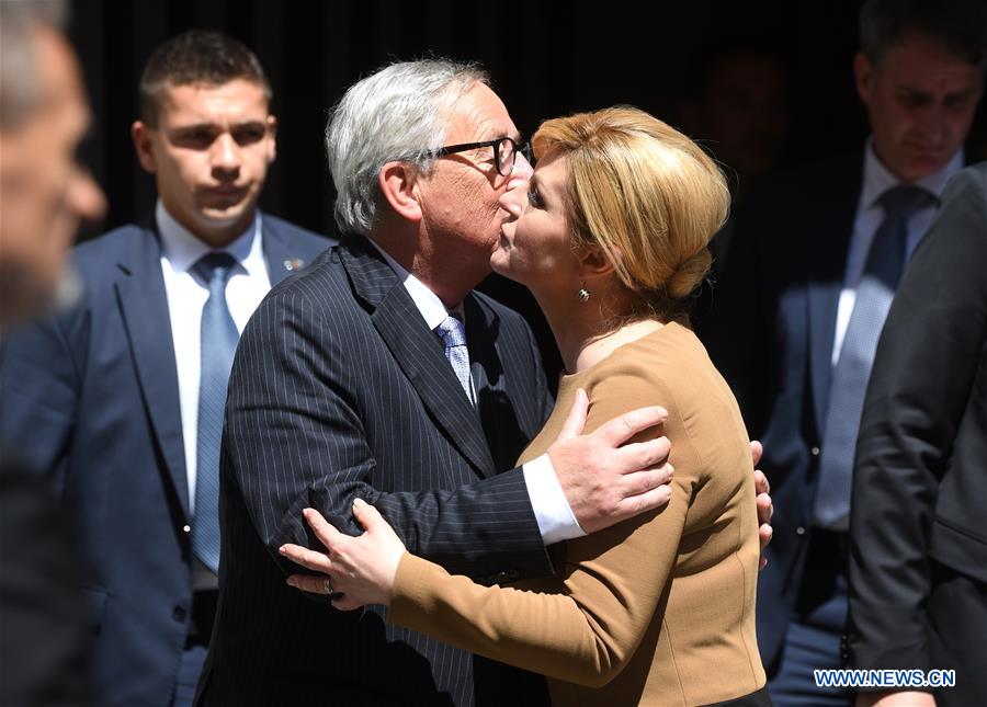 CROATIA-ZAGREB-EU-JUNCKER-VISIT