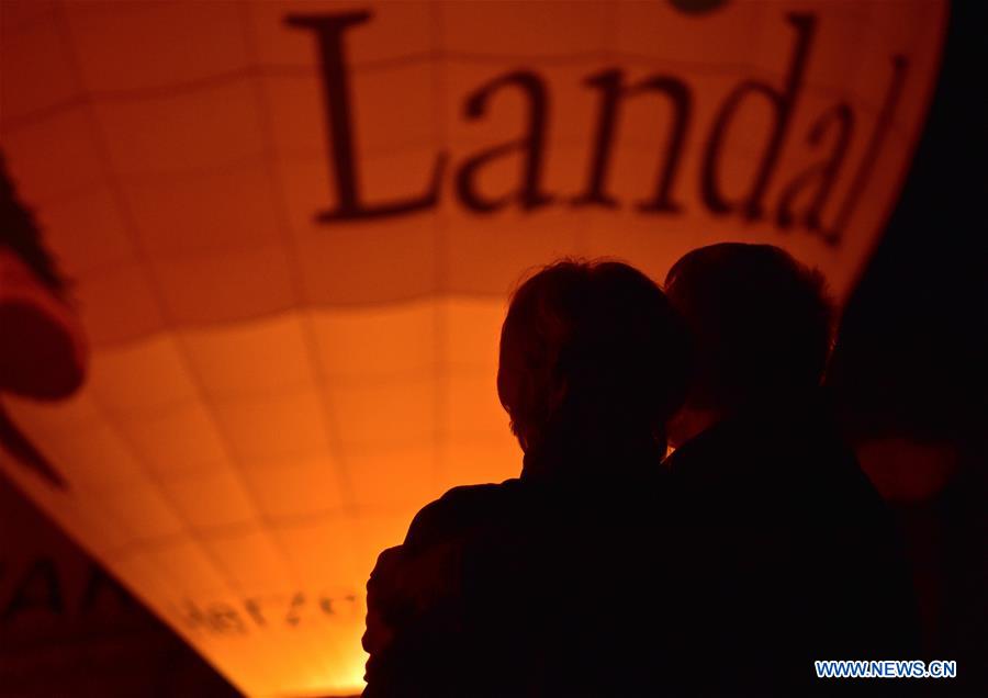 GERMANY-BONN-HOT AIR BALLON-NIGHT SHOW