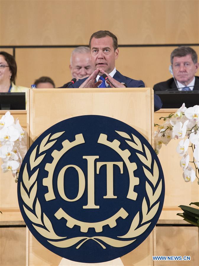 SWITZERLAND-GENEVA-ILO-CENTENARY SESSION-MEDVEDEV