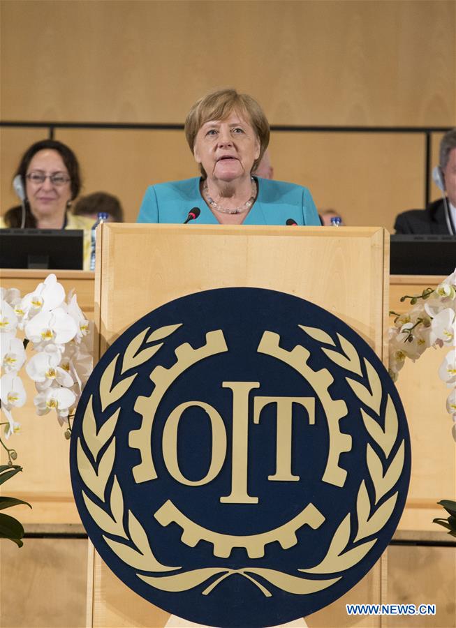 SWITZERLAND-GENEVA-INTERNATIONAL LABOUR CONFERENCE-MERKEL