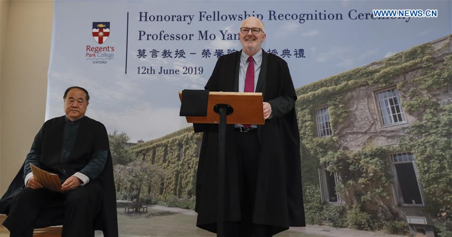 BRITAIN-OXFORD-CHINESE NOBEL LAUREATE-MO YAN-HONORARY FELLOWSHIP