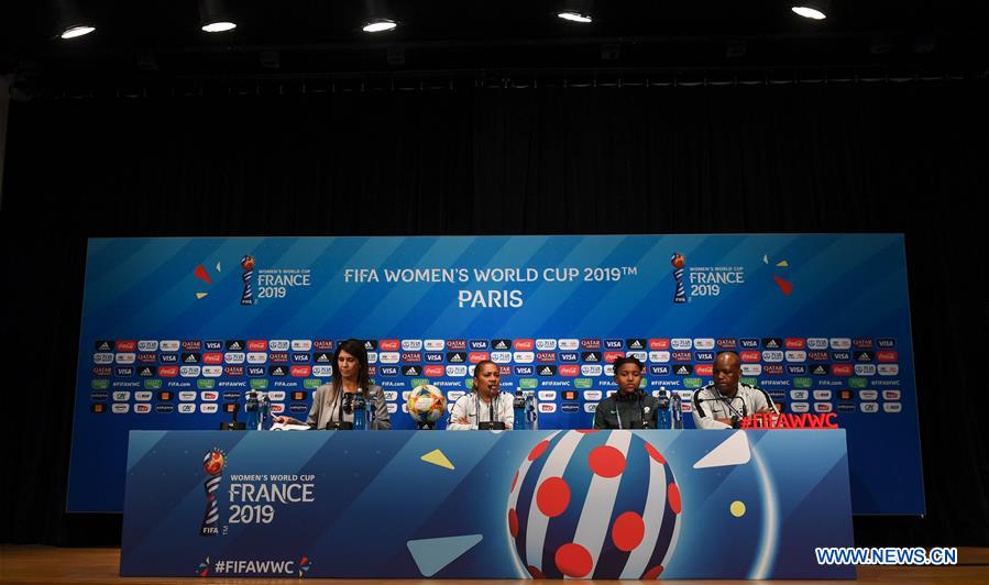(SP)FRANCE-PARIS-2019 FIFA WOMEN'S WORLD CUP-GROUP B-SOUTH AFRICA-OFFICIAL PRESS CONFERENCE