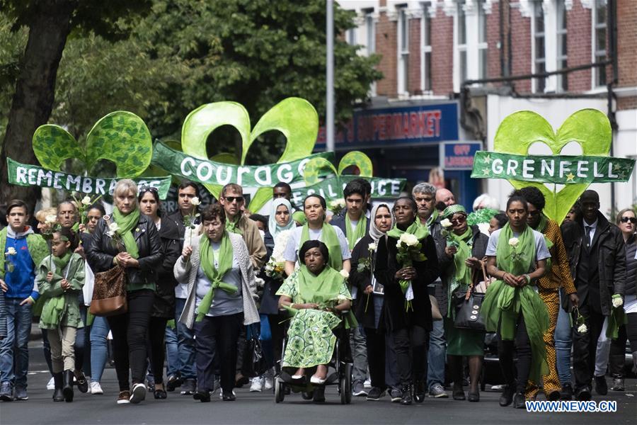 BRITAIN-LONDON-GRENFELL TOWER FIRE-COMMEMORATION 