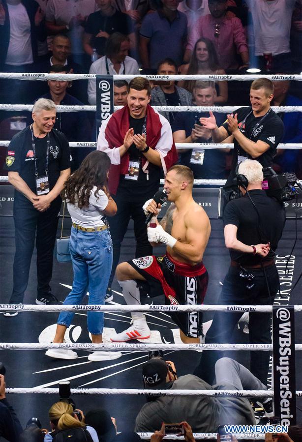 (SP)LATVIA-RIGA-BOXING-CRUISERWEIGHT-SEMIFINAL