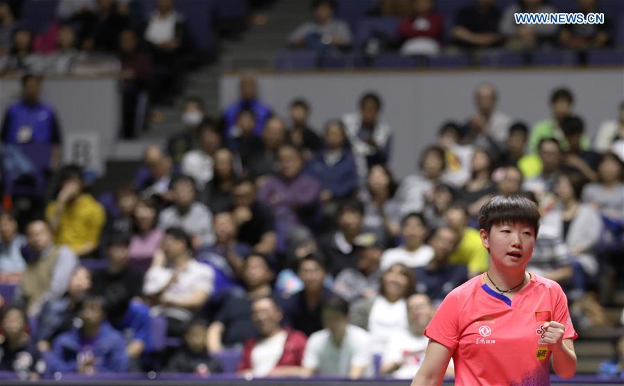(SP)JAPAN-SAPPORO-TABLE TENNIS-ITTF JAPAN OPEN-WOMEN'S SINGLES-FINAL