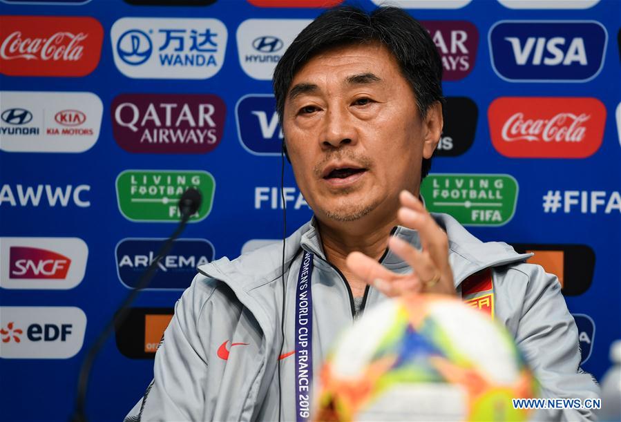 (SP)FRANCE-LE HAVRE-2019 FIFA WOMEN'S WORLD CUP-GROUP B-CHN-OFFICIAL PRESS CONFERENCE