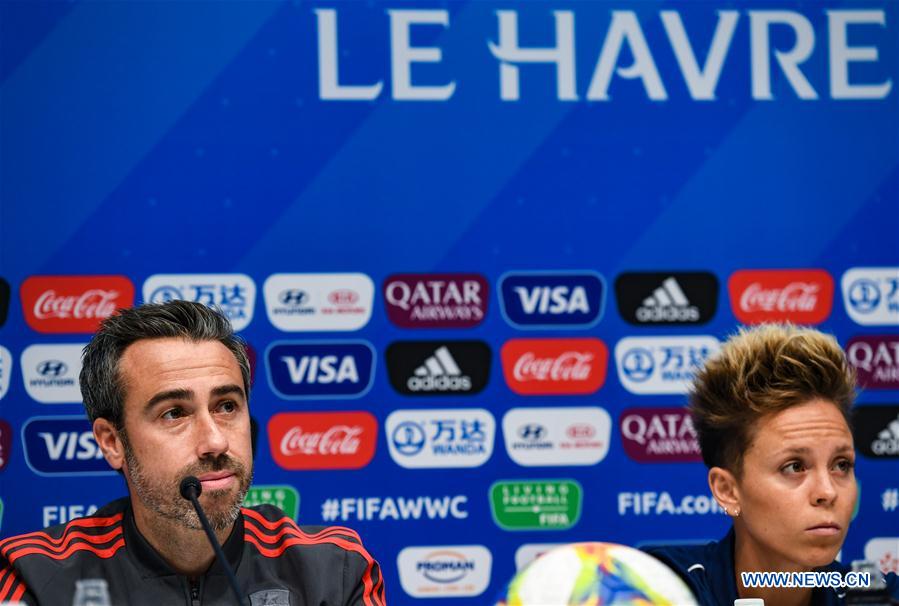 (SP)FRANCE-LE HAVRE-2019 FIFA WOMEN'S WORLD CUP-GROUP B-ESP-OFFICIAL PRESS CONFERENCE