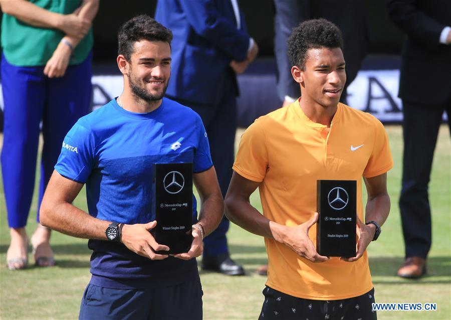 (SP)GERMANY-STUTTGART-TENNIS-MERCEDES CUP-FINAL-FELIX AUGER-ALIASSIME VS MATTEO BERRETTINI