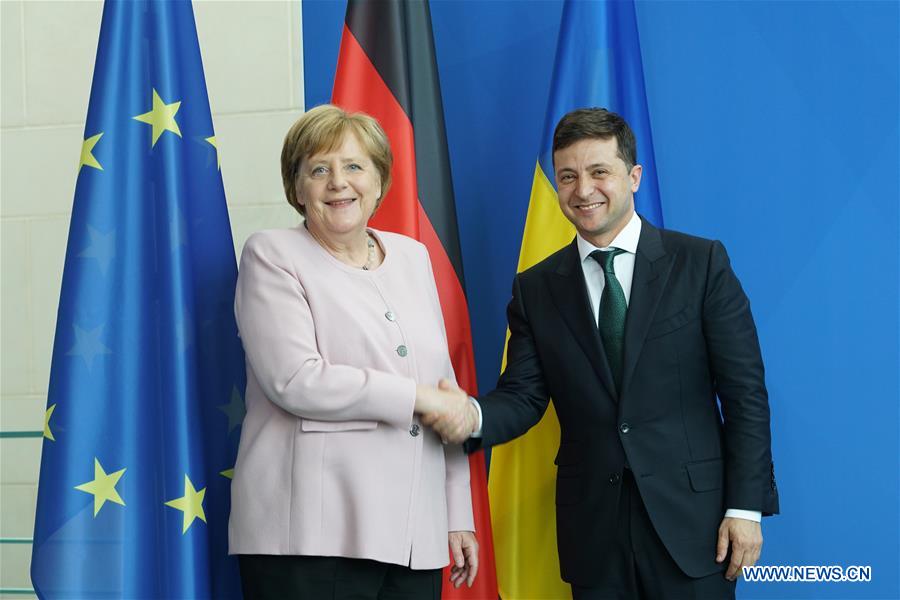 GERMANY-BERLIN-MERKEL-UKRAINE-PRESIDENT-MEETING